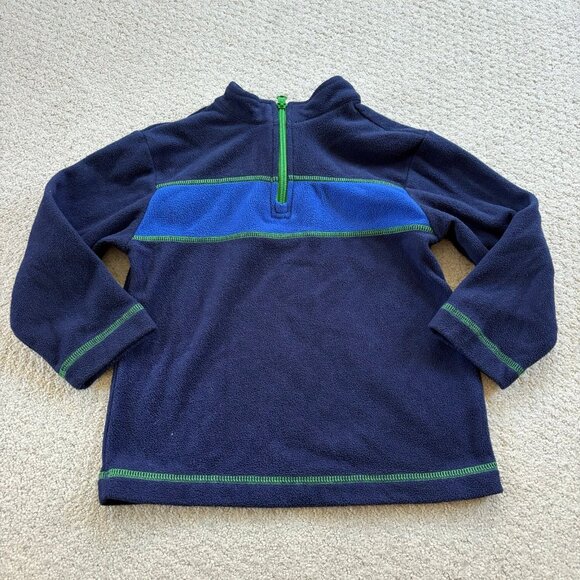 Hanna Andersson navy blue fleece quarter zip pullover - Picture 1 of 2